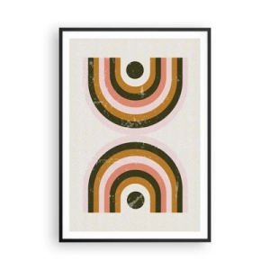 Poster in cornice nera - Astrazione gemella - 70x100 cm