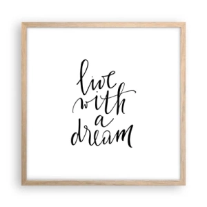 Poster in cornice rovere chiaro - Of course - 50x50 cm