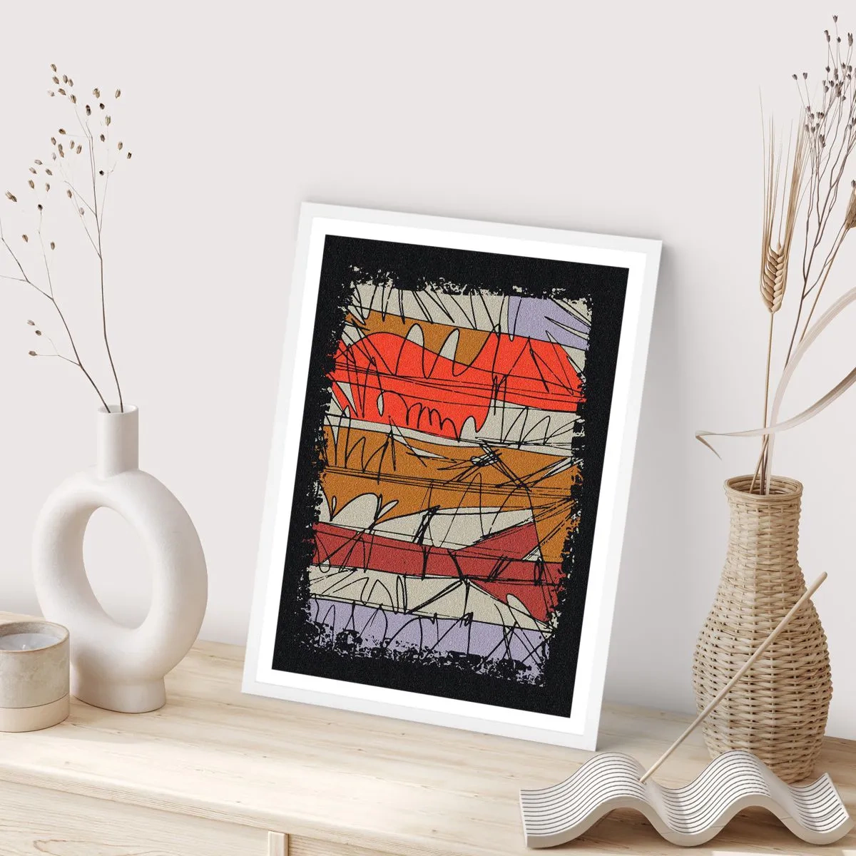 Poster in cornice bianca - Composizione spontanea - 70x100 cm