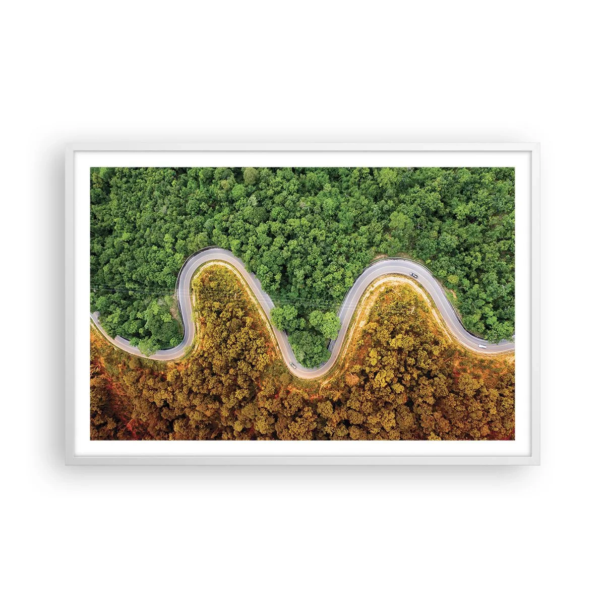 Poster in cornice bianca - Confine e separazione - 91x61 cm