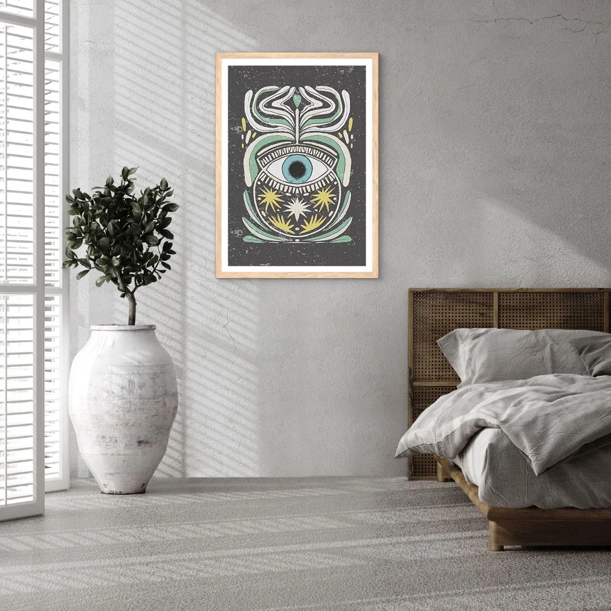 Poster in cornice rovere chiaro - Rituali tribali - 50x70 cm
