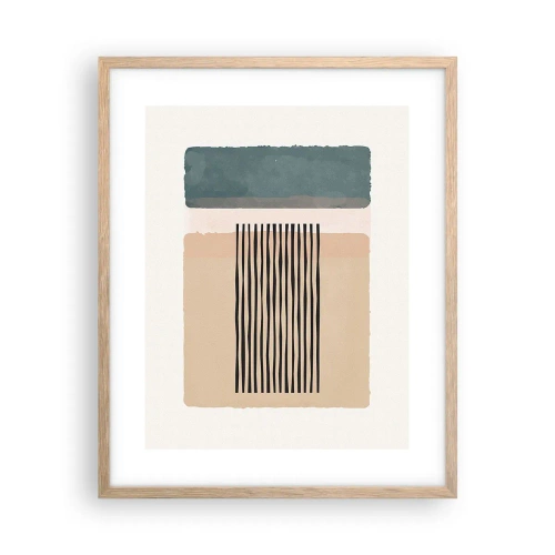 Poster in cornice rovere chiaro - Tutto a posto - 40x50 cm