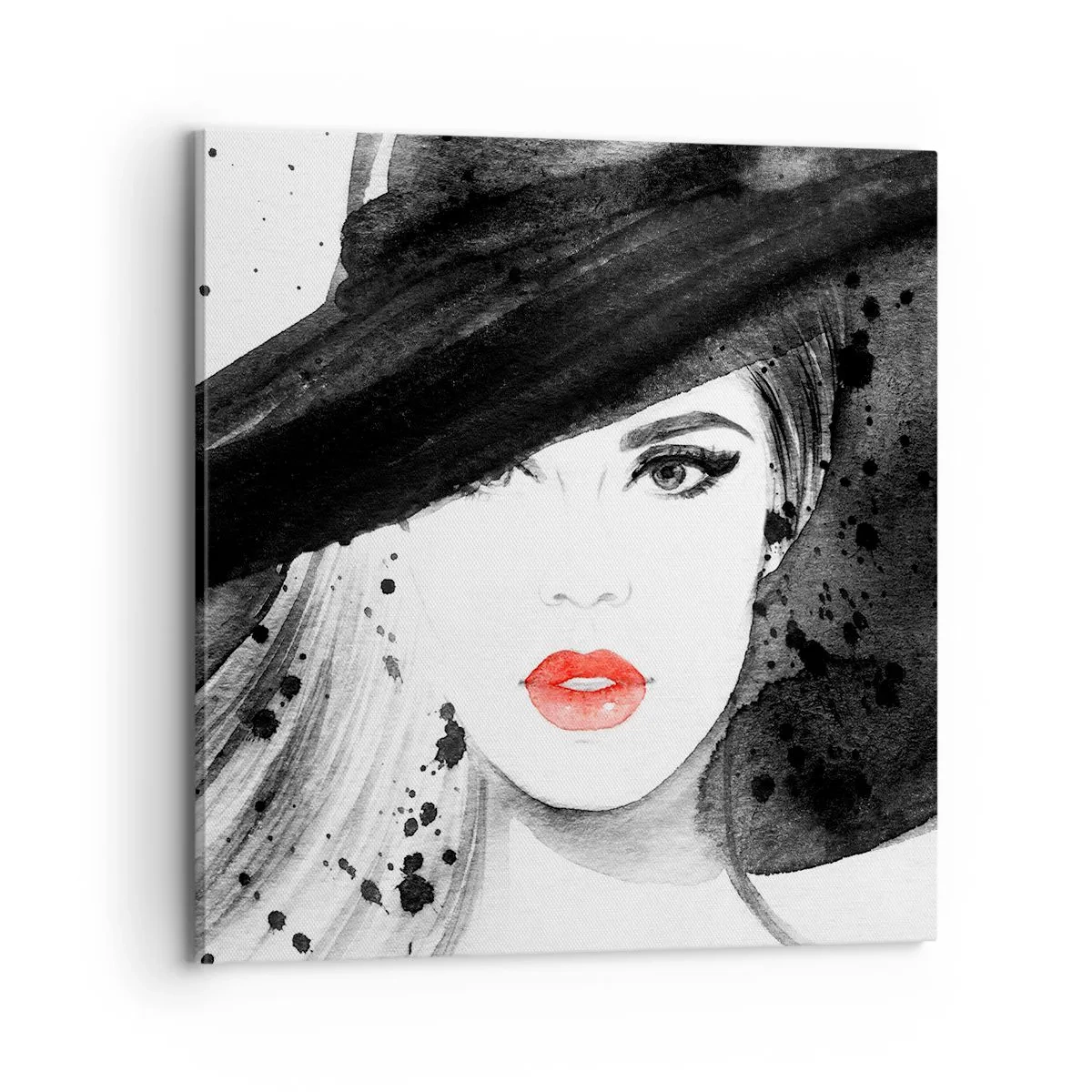 Quadro su tela - Stampe su Tela - Donna in nero - 70x70 cm