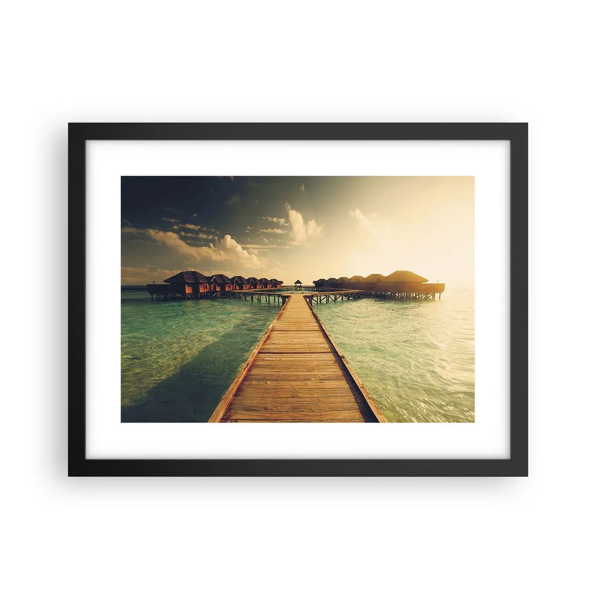 Poster in cornice nera - Caldo invito - 40x30 cm