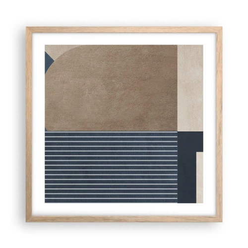 Poster in cornice rovere chiaro - Composizione di semplicità e rotondità - 50x50 cm