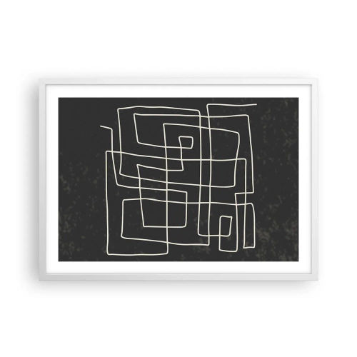 Poster in cornice bianca - Non è così semplice - 70x50 cm
