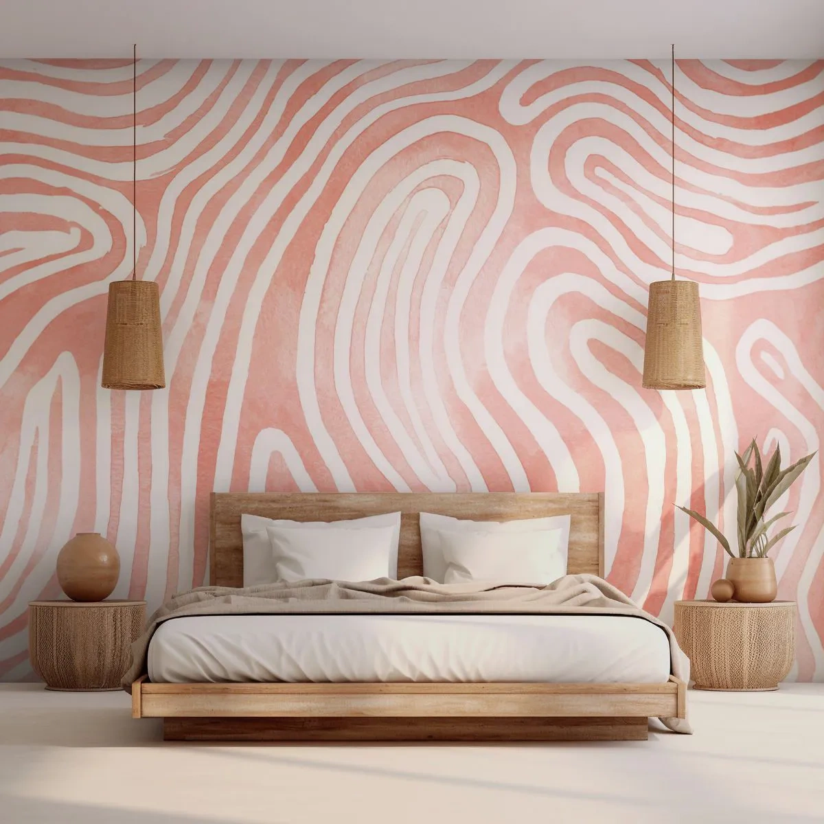 Fotomurali Autoadesivo Deluxe Sticker - Nel labirinto di corallo - Minimalismo, Arte Moderna, Astrazione - 250x175 cm