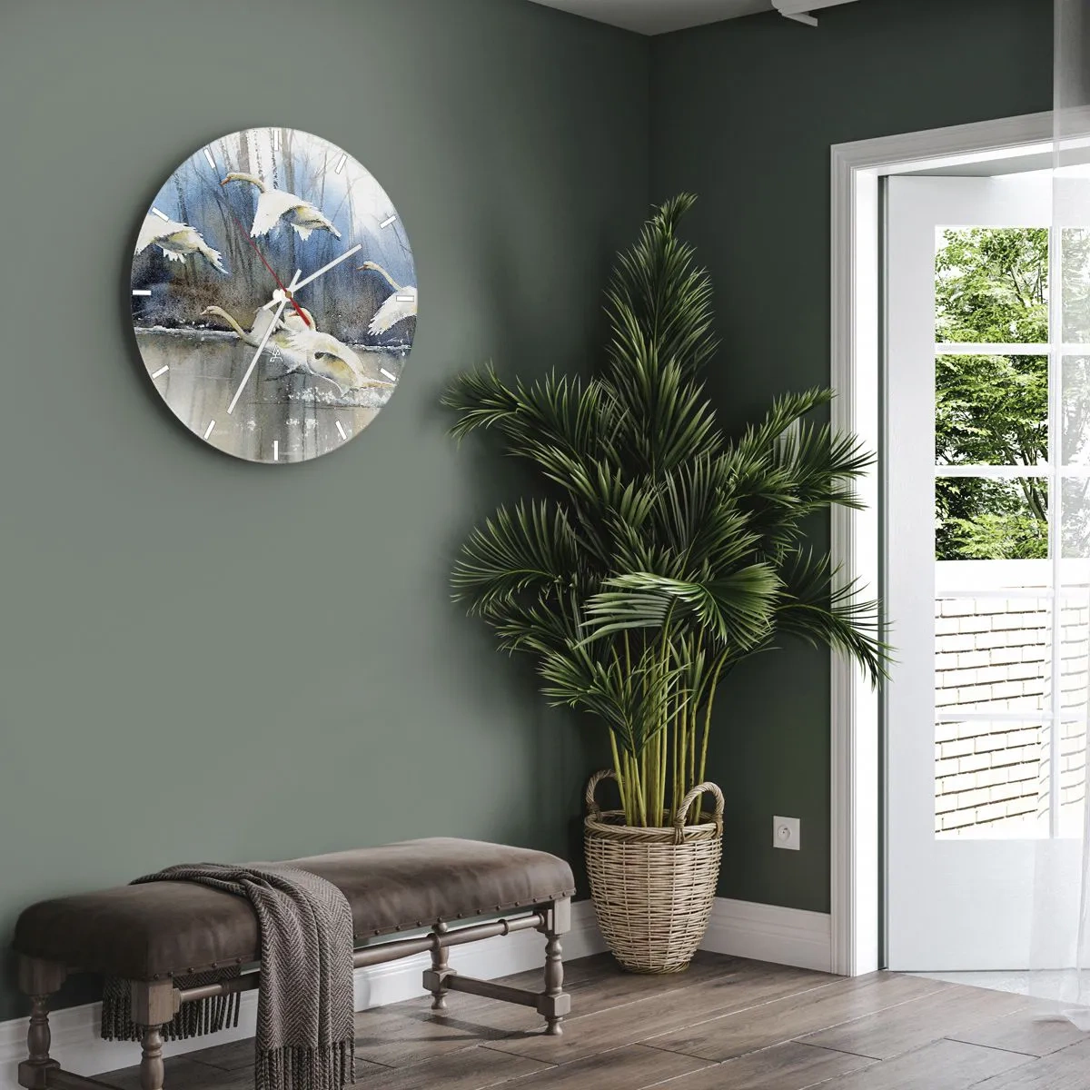 Orologio da parete - Orologio in Vetro - Come la favola dei cigni selvatici - 40x40 cm