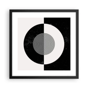 Poster in cornice nera - Armonia in bianco e nero - 40x40 cm