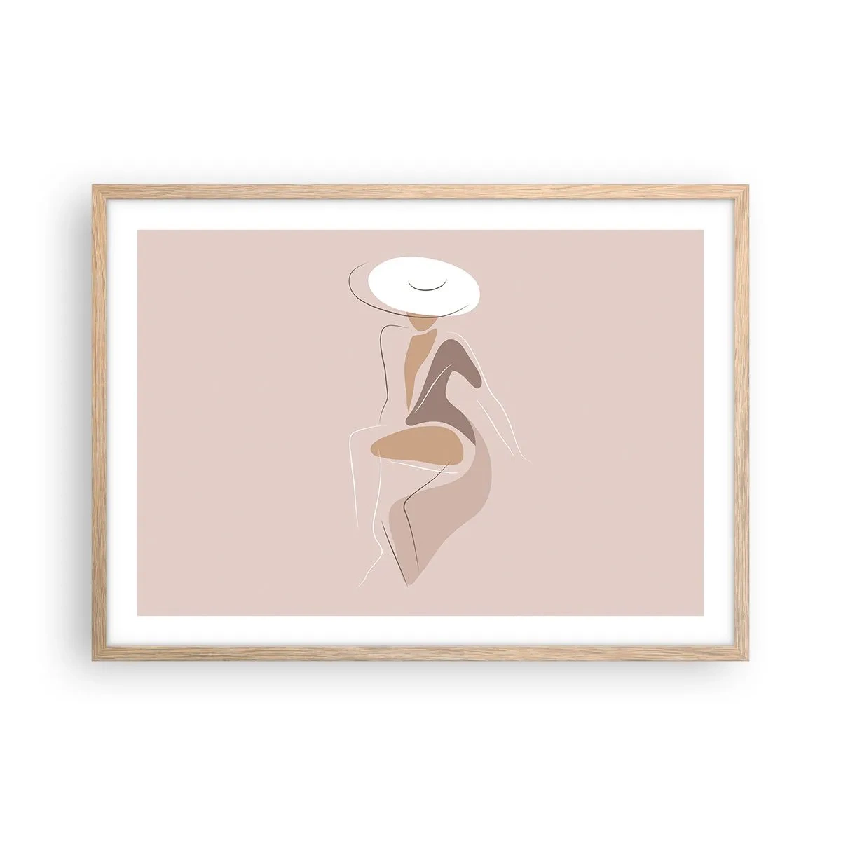 Poster in cornice rovere chiaro - Essere una dama - 70x50 cm