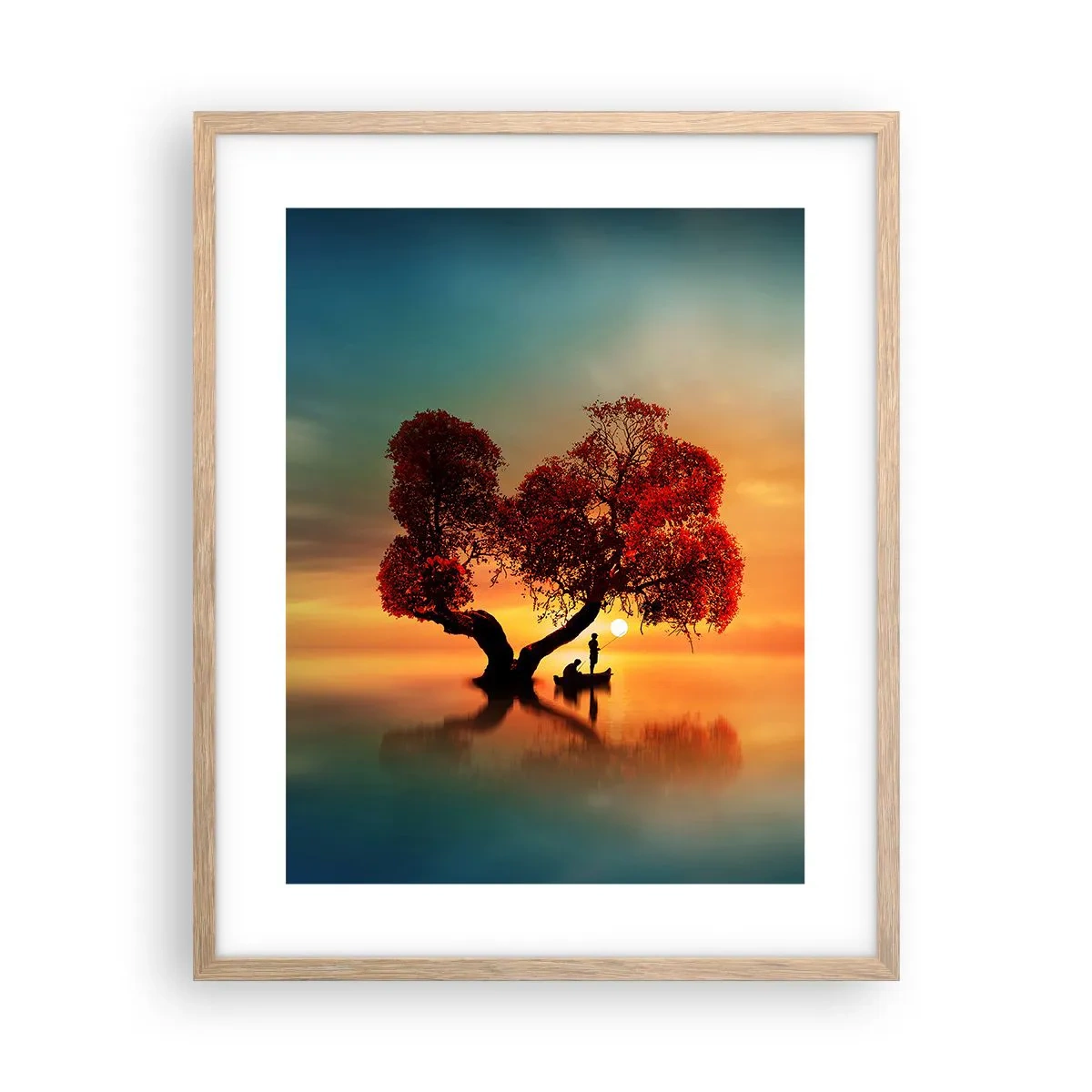 Poster in cornice rovere chiaro - Gli esiliati e il silenzio fuori dal mondo - 40x50 cm