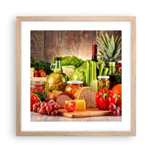 Poster in cornice rovere chiaro - Affumicati, arrostiti, marinati - 40x40 cm