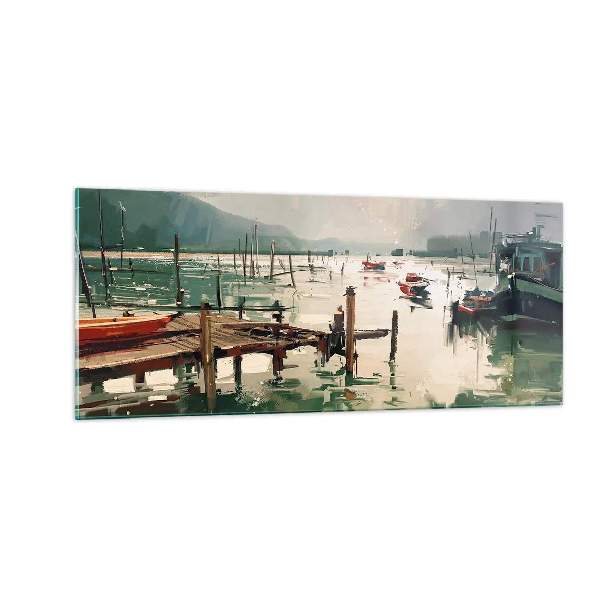 Quadro su vetro - Imbevuto di luna fusa - 100x40 cm