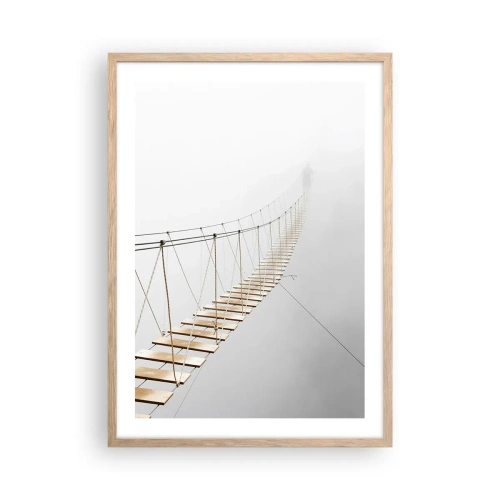 Poster in cornice rovere chiaro - Dove ti porta? - 50x70 cm