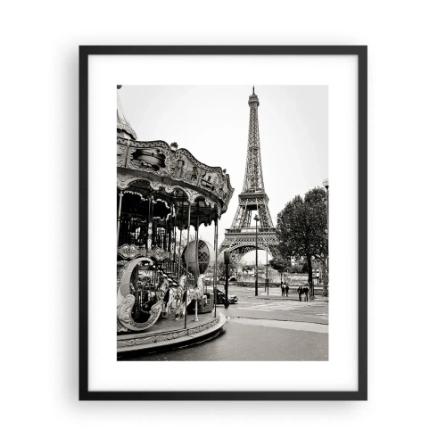 Poster in cornice nera - Se divertimento, solo a Parigi - 40x50 cm