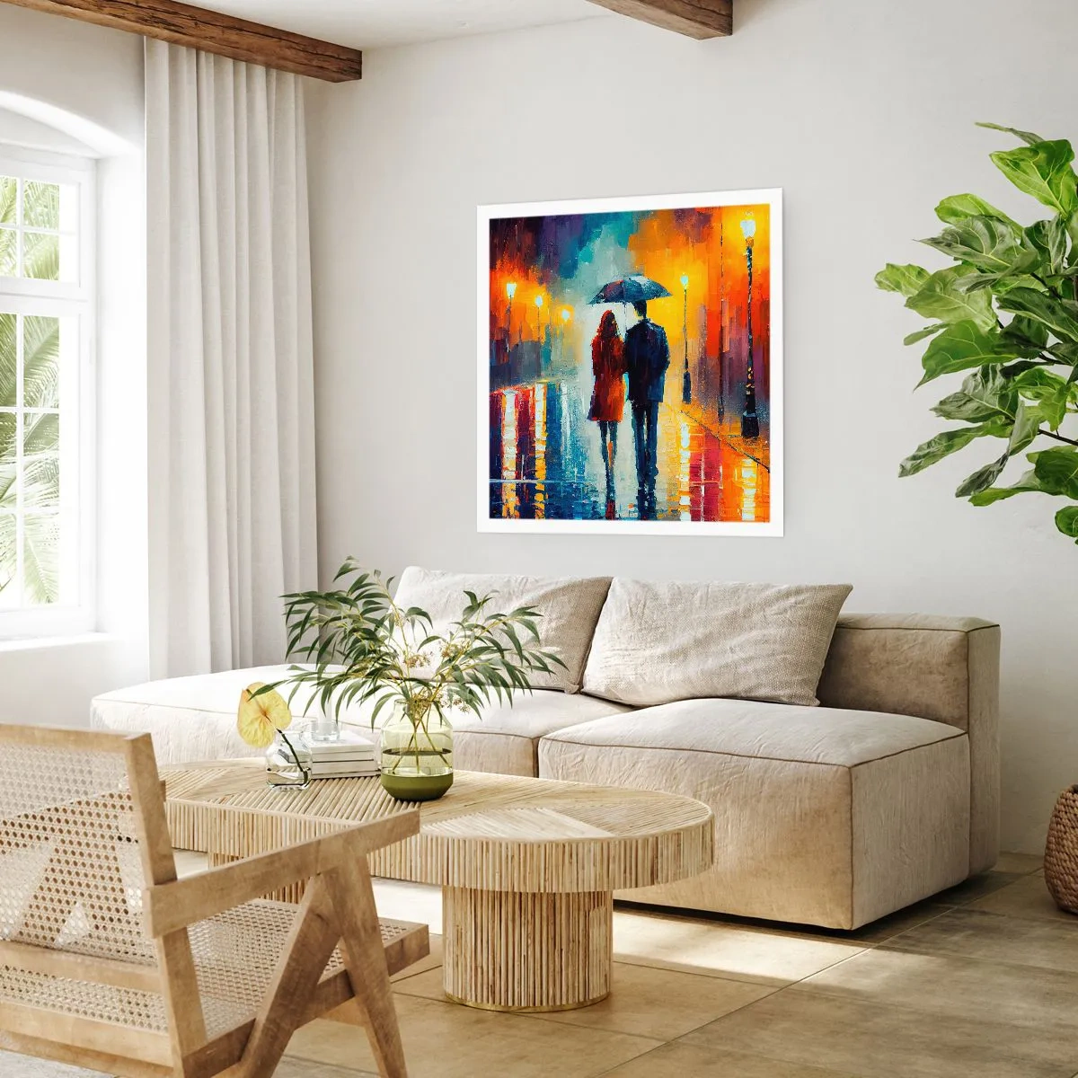 Poster - Insieme la notte è colorata - 40x40 cm