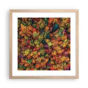 Poster in cornice rovere chiaro - Il bouquet degli alberi d'autunno - 40x40 cm