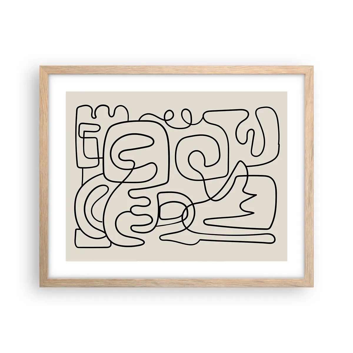 Poster in cornice rovere chiaro - Segui il percorso - 50x40 cm