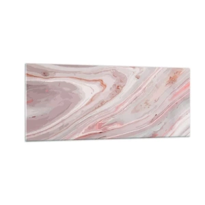 Quadro su vetro - Rosa liquido - 100x40 cm