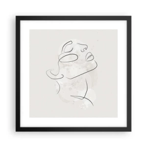 Poster in cornice nera - Profilo di sogno - 40x40 cm