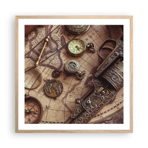 Poster in cornice rovere chiaro - La natura chiama - 60x60 cm