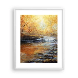 Poster in cornice bianca - Ruscello d'oro - 40x50 cm