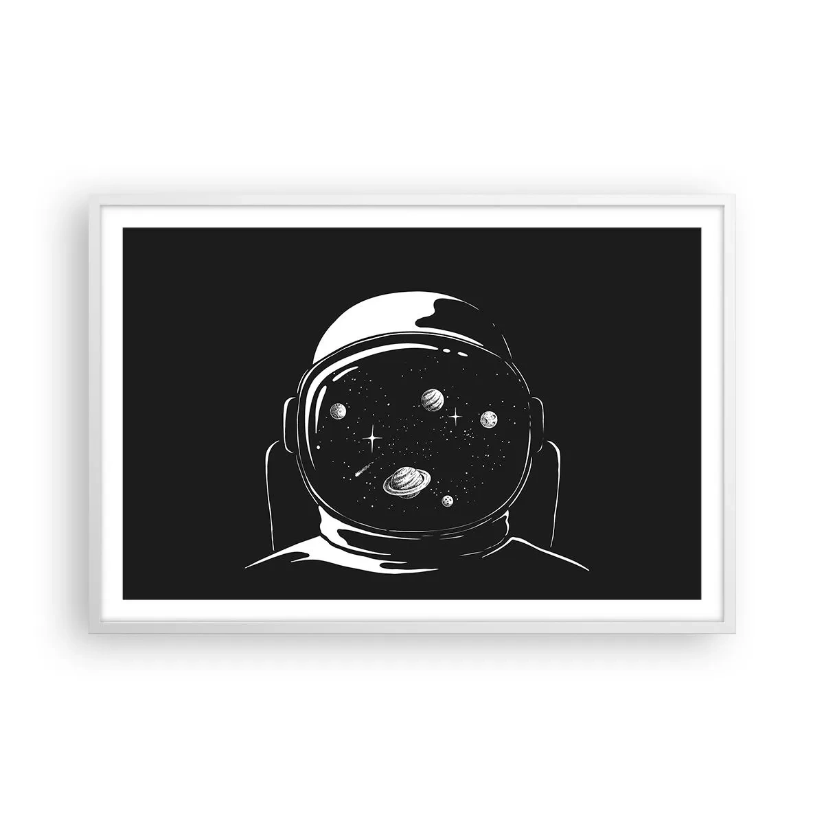 Poster in cornice bianca - Panorama niente male - 91x61 cm