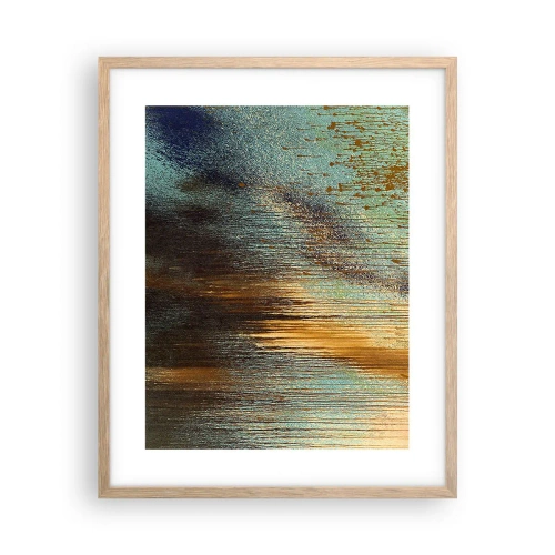 Poster in cornice rovere chiaro - Composizione cromatica non casuale - 40x50 cm