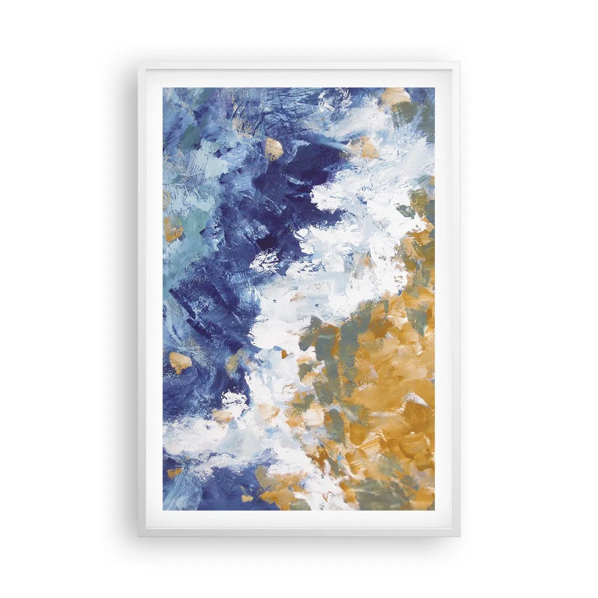 Poster in cornice bianca - La danza degli elementi - 61x91 cm