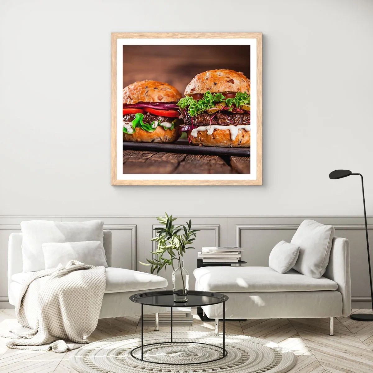 Poster in cornice rovere chiaro - American dream - 50x50 cm