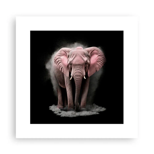 Poster - Non pensare all'elefante rosa! - 30x30 cm