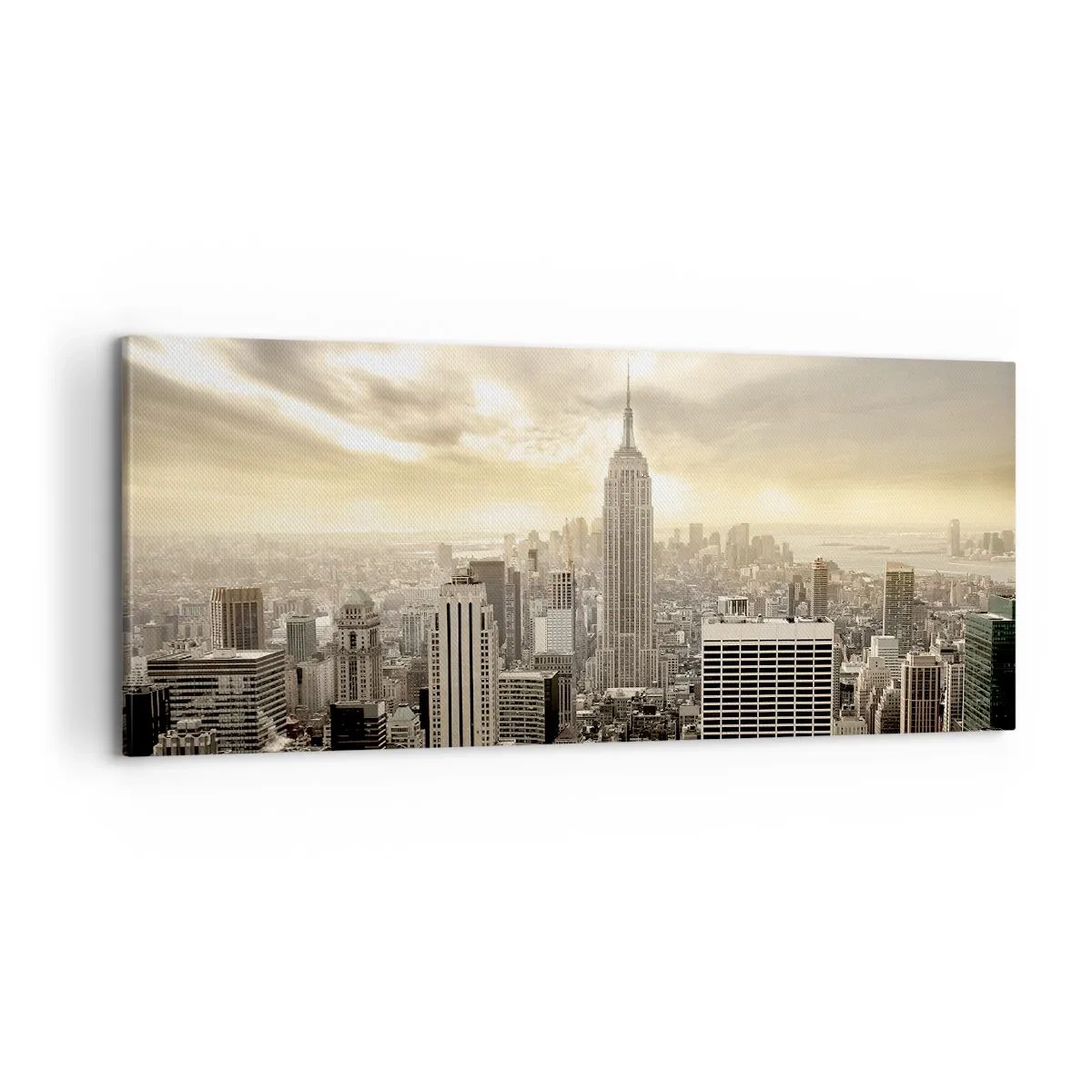 Quadro su tela - Stampe su Tela - New York in grigio - 100x40 cm