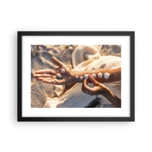Poster in cornice nera - La bellezza a portata di mano - 40x30 cm