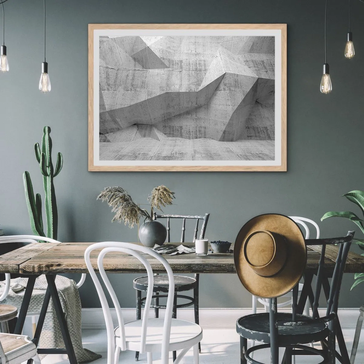 Poster in cornice rovere chiaro - Una vera sfida - 40x30 cm