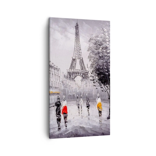 Quadro su tela - Stampe su Tela - Passeggiata a Parigi - 45x80 cm
