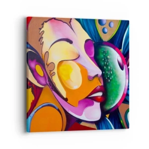 Quadro su tela - Stampe su Tela - Toccare con il colore - 40x40 cm