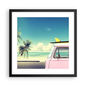 Poster in cornice nera - Tempo di vacanze - 40x40 cm