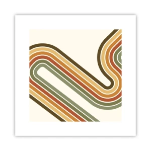 Poster - Zig zag fino alla meta - 30x30 cm