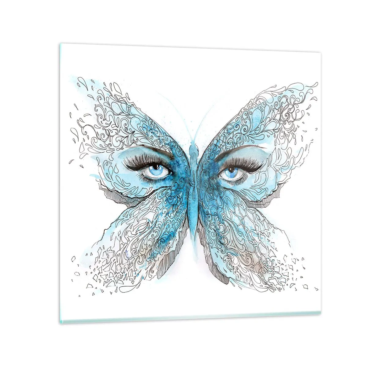 Quadro su vetro - Argo azzurro - 60x60 cm