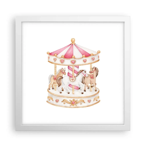 Poster in cornice bianca - Il dolce mondo dell'infanzia - 30x30 cm