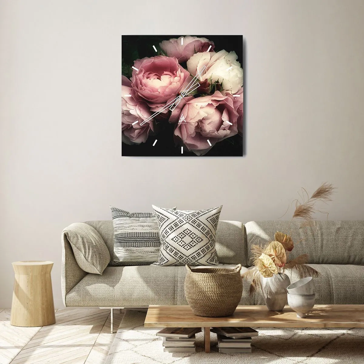 Orologio da parete - Orologio in Vetro - Il fascino della Belle Époque - 30x30 cm