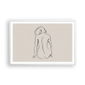 Poster in cornice bianca - Nudo di ragazza - 91x61 cm