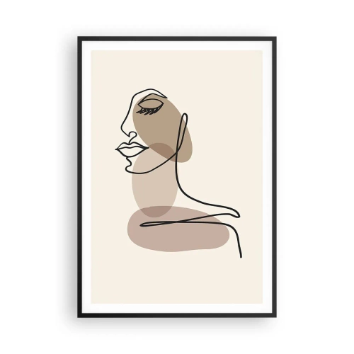 Poster in cornice nera - Ascoltando se stessa - 70x100 cm