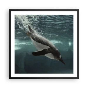 Poster in cornice nera - Benvenuto nel mio mondo - 60x60 cm