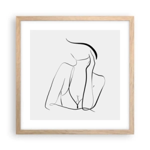 Poster in cornice rovere chiaro - Sull'onda dei sogni - 40x40 cm