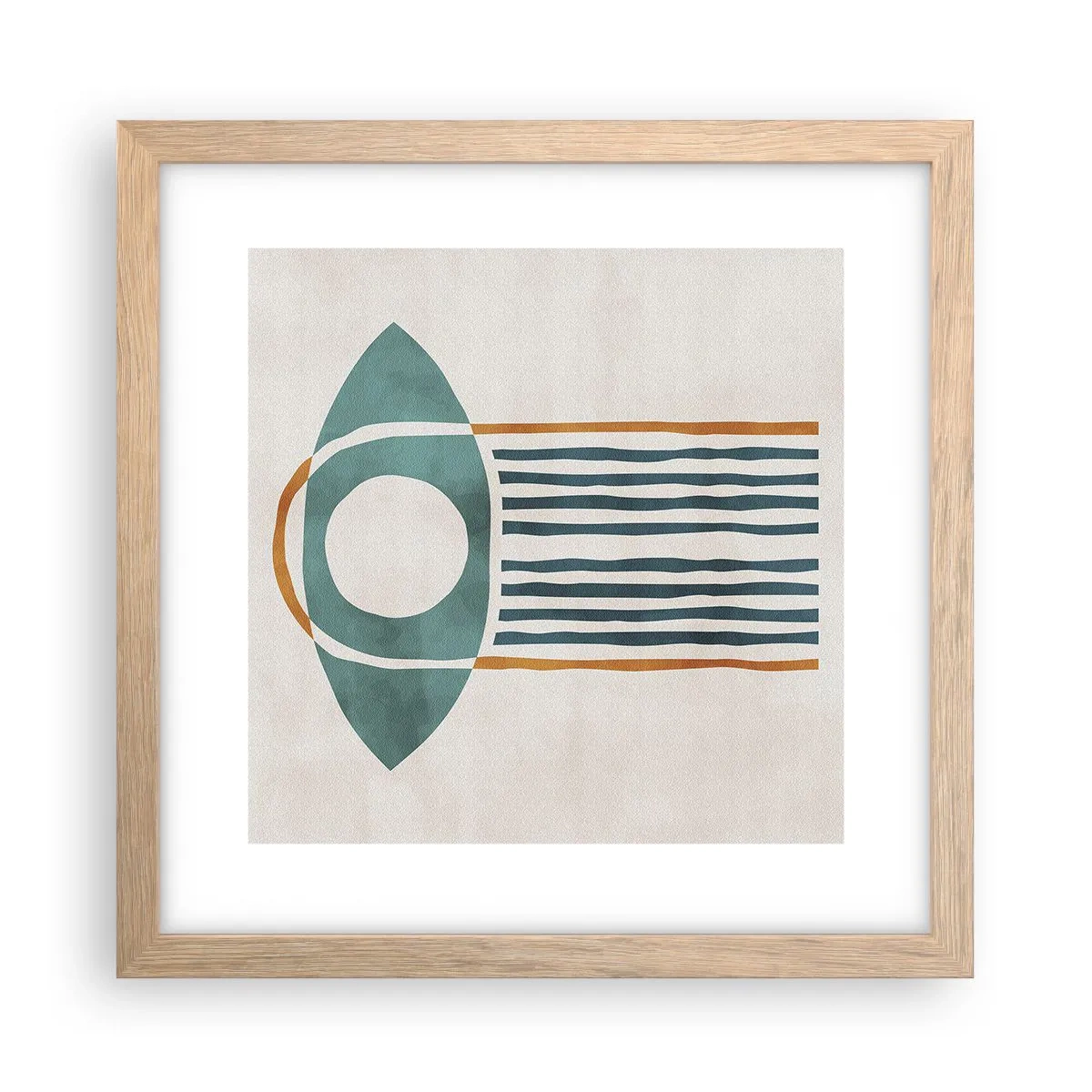 Poster in cornice rovere chiaro - Segni e rituali - 30x30 cm