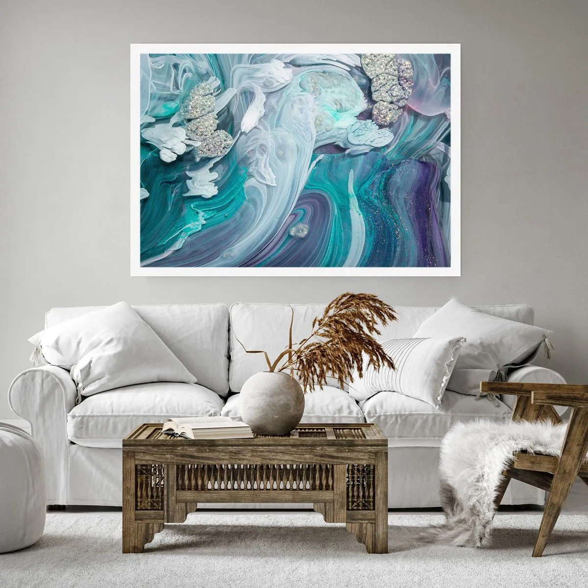 Poster - Correnti di blu - 70x50 cm