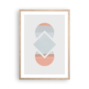 Poster in cornice rovere chiaro - La situazione è chiara - 50x70 cm