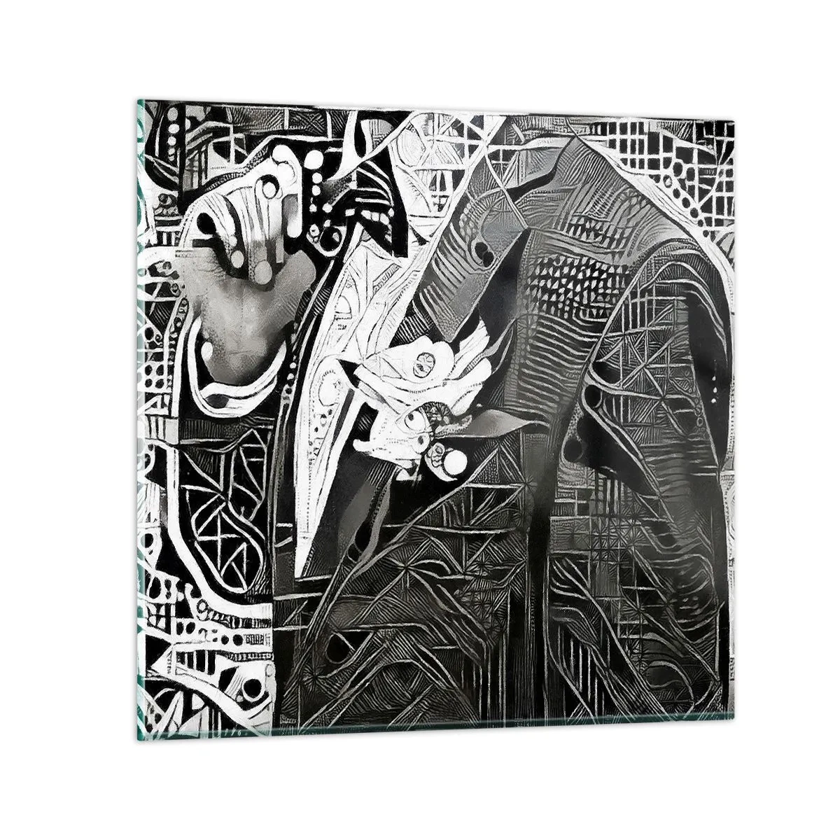 Quadro su vetro - Solo in apparenza un uomo grigio - 40x40 cm