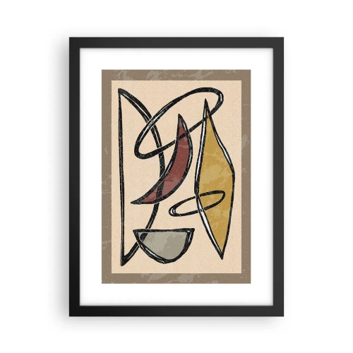 Poster in cornice nera - Composizione: archi e ovali - 30x40 cm